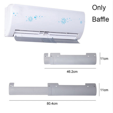 Image of Adjustable Air Conditioner Cover Anti-wind Shield Windshield Air Conditioning Baffle Shield Wind Guide Month