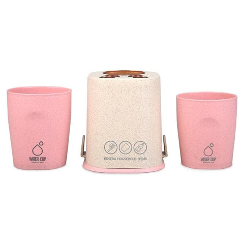 Image of Toothpaste Toothbrush Holder Cup Storage Rack Washing Cup Wheat Straw Toothbrush Holder Organizer Bathroom Products